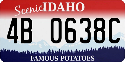 ID license plate 4B0638C