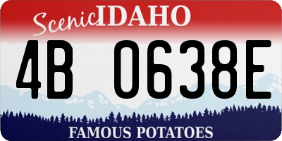 ID license plate 4B0638E