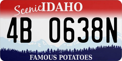 ID license plate 4B0638N
