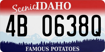 ID license plate 4B0638Q