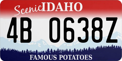 ID license plate 4B0638Z
