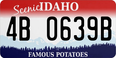 ID license plate 4B0639B