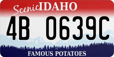 ID license plate 4B0639C