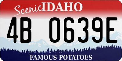 ID license plate 4B0639E