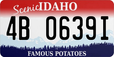 ID license plate 4B0639I