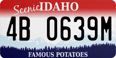 ID license plate 4B0639M