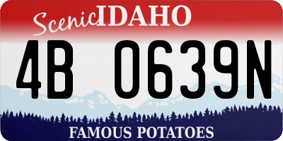 ID license plate 4B0639N