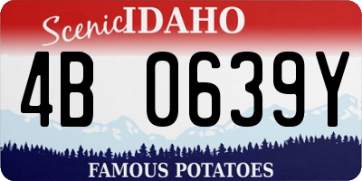 ID license plate 4B0639Y