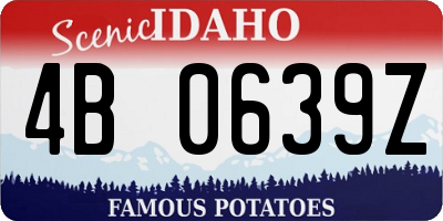 ID license plate 4B0639Z
