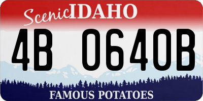 ID license plate 4B0640B