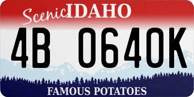 ID license plate 4B0640K