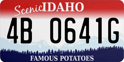 ID license plate 4B0641G