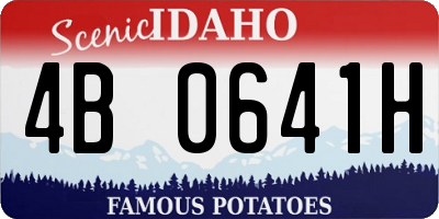 ID license plate 4B0641H