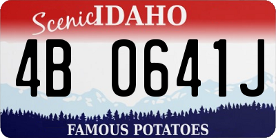 ID license plate 4B0641J