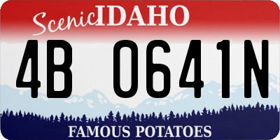 ID license plate 4B0641N