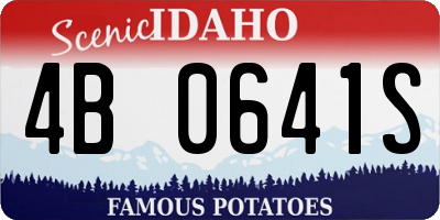 ID license plate 4B0641S