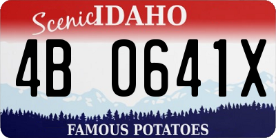 ID license plate 4B0641X