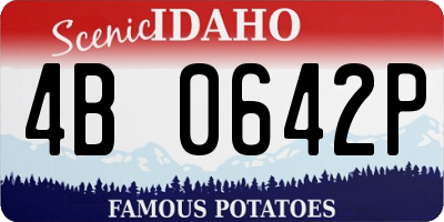 ID license plate 4B0642P