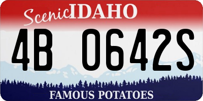 ID license plate 4B0642S