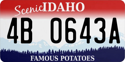 ID license plate 4B0643A