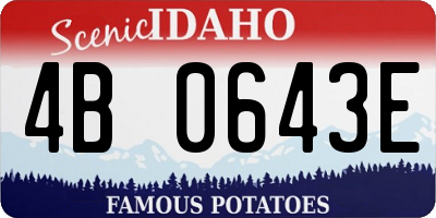 ID license plate 4B0643E