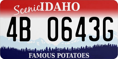 ID license plate 4B0643G