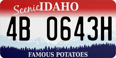 ID license plate 4B0643H