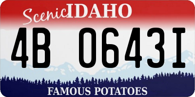 ID license plate 4B0643I