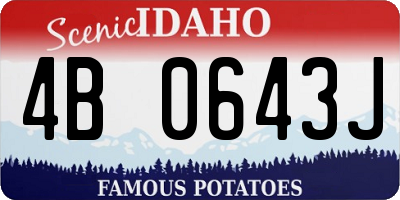 ID license plate 4B0643J