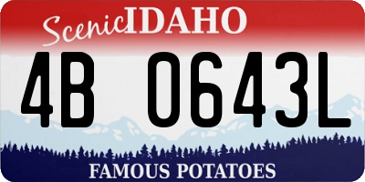 ID license plate 4B0643L