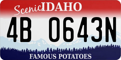 ID license plate 4B0643N