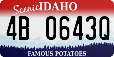 ID license plate 4B0643Q