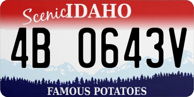 ID license plate 4B0643V