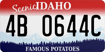 ID license plate 4B0644C