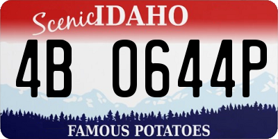 ID license plate 4B0644P