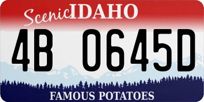 ID license plate 4B0645D