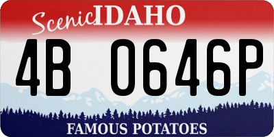 ID license plate 4B0646P