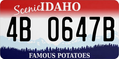 ID license plate 4B0647B