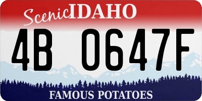 ID license plate 4B0647F