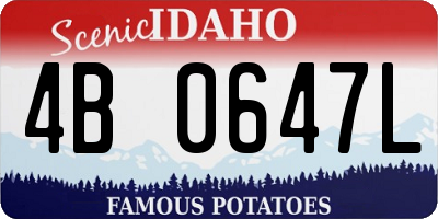 ID license plate 4B0647L