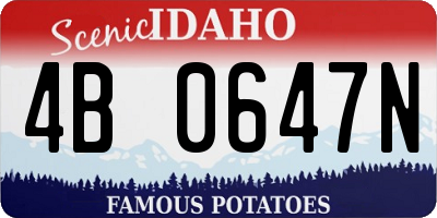 ID license plate 4B0647N