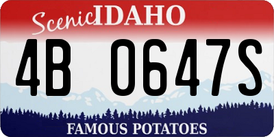 ID license plate 4B0647S