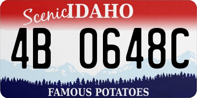 ID license plate 4B0648C