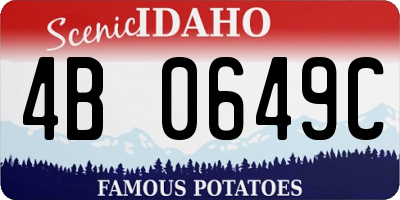 ID license plate 4B0649C