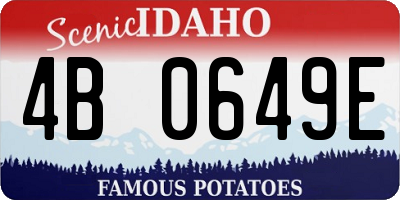 ID license plate 4B0649E