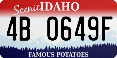 ID license plate 4B0649F