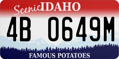 ID license plate 4B0649M