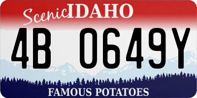 ID license plate 4B0649Y