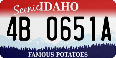 ID license plate 4B0651A
