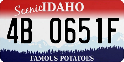 ID license plate 4B0651F